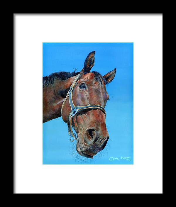 Horse Framed Print featuring the painting Henry by John Neeve