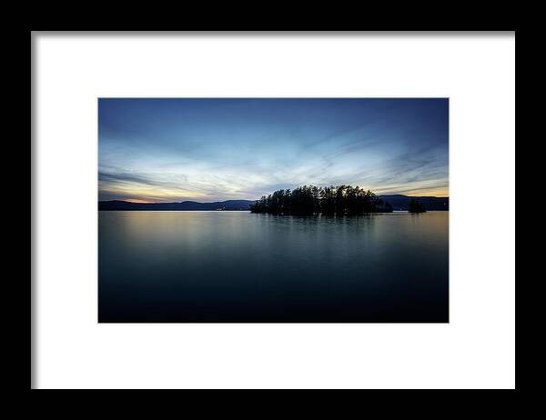 Lake George Framed Print featuring the photograph Hens and Chickens Islands by Brad Wenskoski