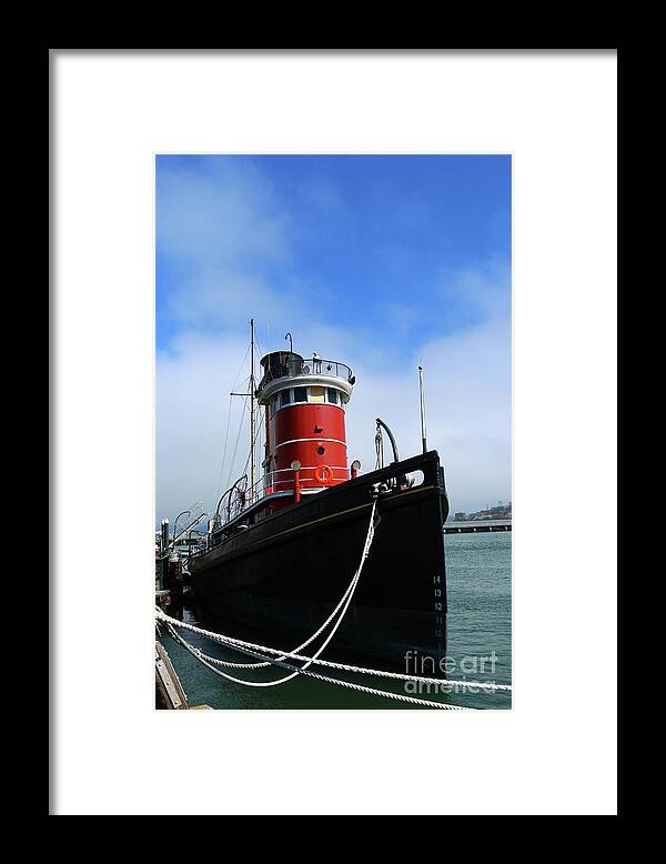 Hercules Steam Tugboat Framed Print featuring the photograph Hercules Steam Tugboat by Christiane Schulze Art And Photography