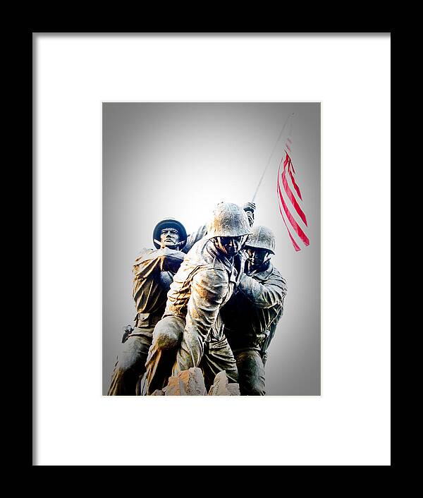 Iwo Jima Memorial Framed Print featuring the photograph Heroes by Julie Niemela