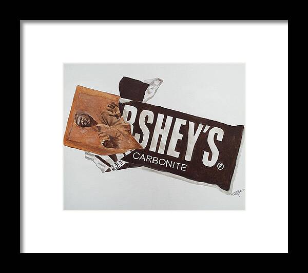 Herseys Carbonite Framed Print featuring the painting Hersey's Carbonite by Tom Carlton