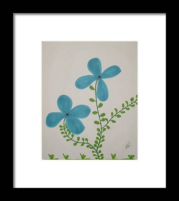 Flowers Framed Print featuring the drawing Hi by Nicholas A Roes