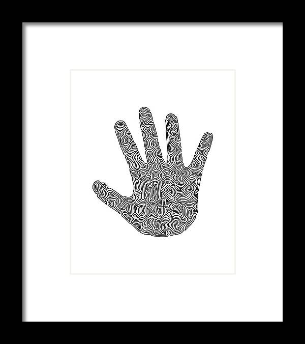 Black And White Framed Print featuring the drawing Hidden Image #6 by A Mad Doodler