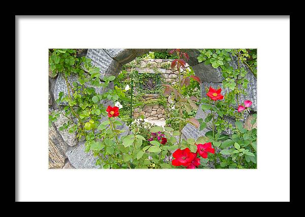 Roses Framed Print featuring the photograph Hidden Jewel of a Secret Garden by Kristin Hatt