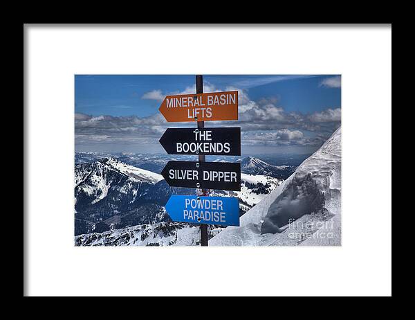 Snowbird Framed Print featuring the photograph HIdden Peak Directions Landscape by Adam Jewell