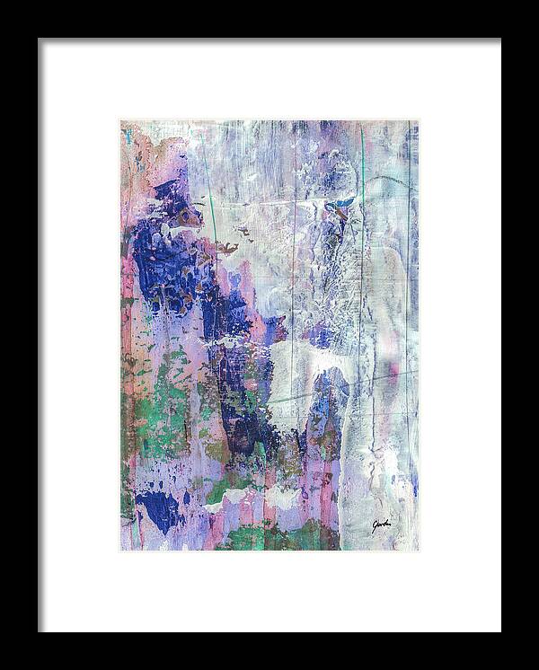 Abstract Framed Print featuring the painting Hiding Behind Thoughts - Modern Abstract Art Painting by Modern Abstract