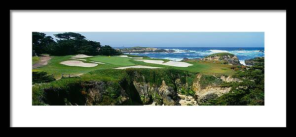 Photography Framed Print featuring the photograph High Angle View Of A Golf Course by Panoramic Images