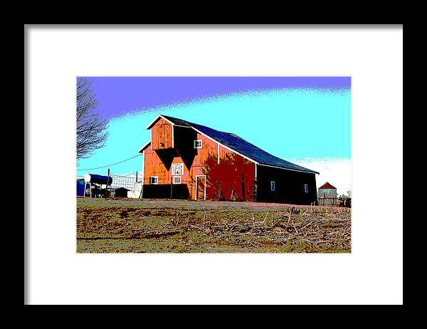 Places Framed Print featuring the photograph High Contrast Color Barn by Mike Loudermilk