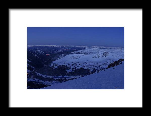 All Rights Reserved Framed Print featuring the photograph High Country Twilight Panorama - Triptych Right by Mike Berenson