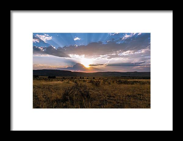 Clouds Framed Print featuring the photograph High Desert Sunset by Steven Clark