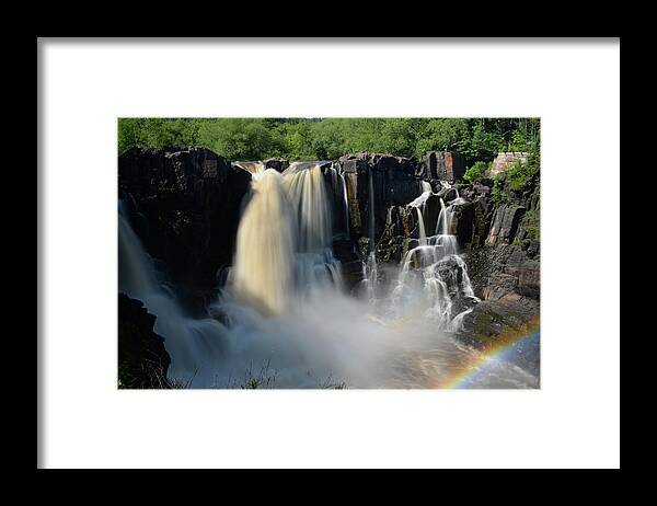 Minnesota Framed Print featuring the photograph High Falls on Pigeon River by Forest Floor Photography