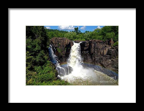 Pigeon River Framed Print featuring the photograph High Falls on Pigeon River by Sandra Updyke