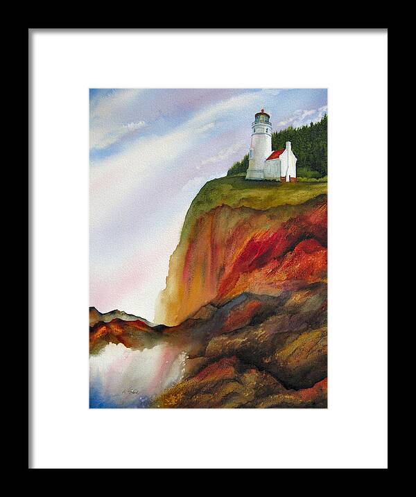 Coastal Framed Print featuring the painting High Ground by Karen Stark