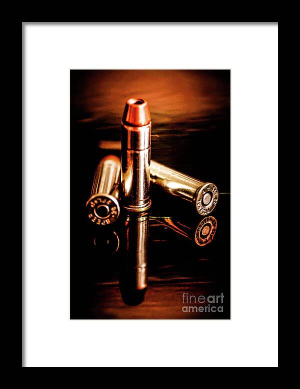 Bullets Framed Print featuring the photograph High Noon by Gerald Kloss
