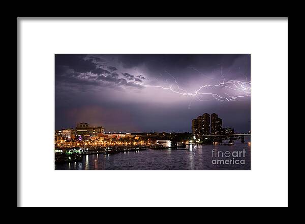 Lightning Framed Print featuring the photograph High Point Place Nights by Quinn Sedam