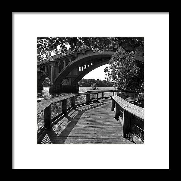 Scenic Tours Framed Print featuring the photograph High Water Gervais St. Bridge by Skip Willits