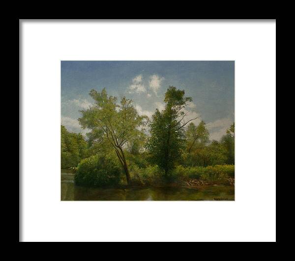 Water Framed Print featuring the painting High Water by Wayne Daniels