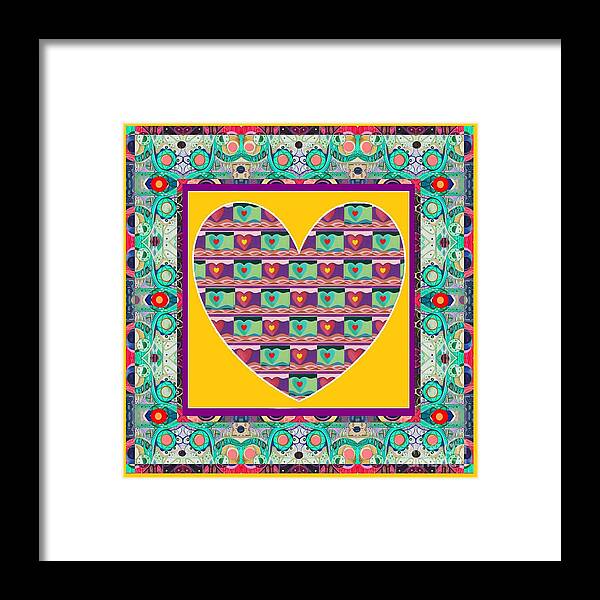Hearts Framed Print featuring the mixed media Higher Love - Heart of Hearts by Helena Tiainen