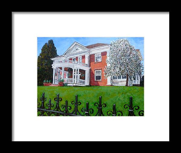 Highland Framed Print featuring the painting Highland Homestead by Tom Roderick
