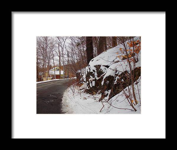 Highland Framed Print featuring the photograph Highland Lake Road 2 by Nina Kindred
