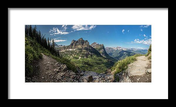 Glacier Framed Print featuring the photograph Highline Trail Glacier National Park by John McGraw
