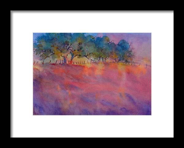 Texas Framed Print featuring the painting Hill Country Sunset, No. 1 by Virgil Carter