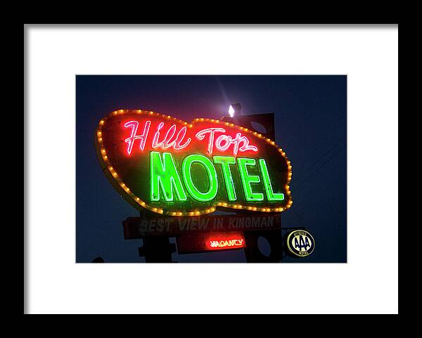 Kingsman Framed Print featuring the photograph Hill Top Motel by Matthew Bamberg