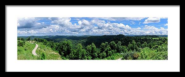 Eastern Ky Framed Print featuring the photograph Hills and Clouds by Lester Plank