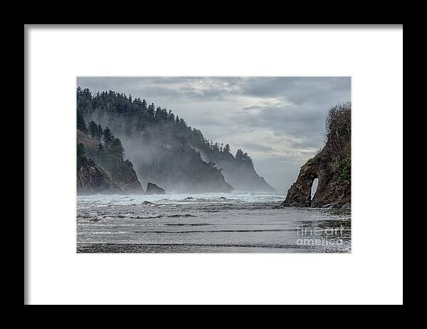 Alandersen.com Framed Print featuring the photograph Hills And Mist At Proposal Rock 2 by Al Andersen
