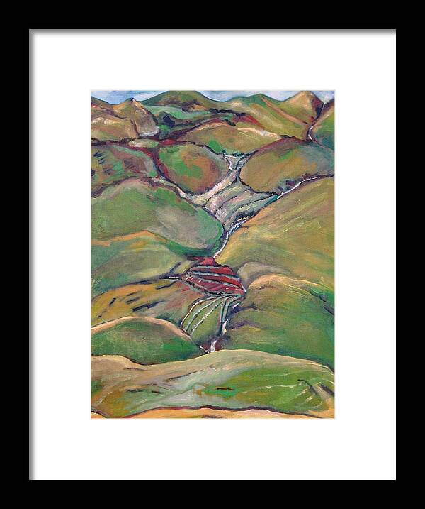  Framed Print featuring the painting Hills of Clare Island by Kathleen Barnes