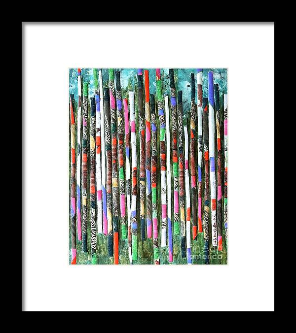 Abstract Framed Print featuring the painting Hint of Tiger - SOLD by Judith Espinoza
