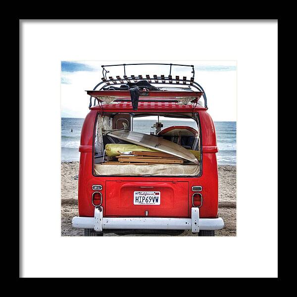Surf Framed Print featuring the photograph Hip VW by Hal Bowles