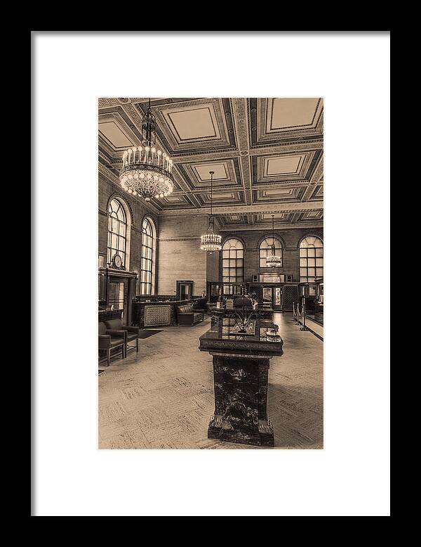 Architecture Framed Print featuring the photograph Historic First National Bank and Trust 3 by Paul LeSage