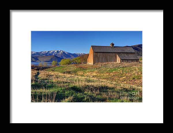 Wasatch Mountains Framed Print featuring the photograph Historic Francis Tate Barn - Wasatch Mountains by Gary Whitton