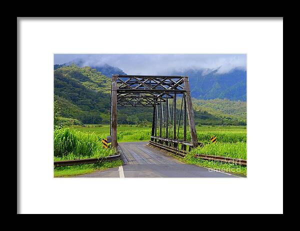 Hanalei Framed Print featuring the photograph Historic Hanalei Bridge - Kauai Hawaii by Mary Deal