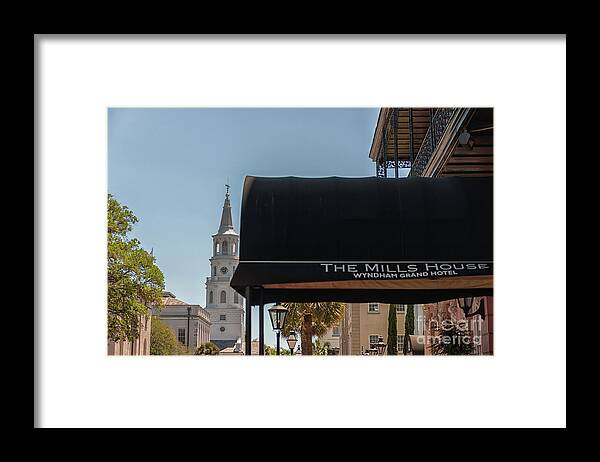 The Mills House Framed Print featuring the photograph Historic Mills House Lodging by Dale Powell