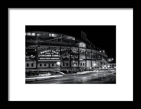 Chicago Framed Print featuring the photograph Historic Wrigley Field by Andrew Soundarajan