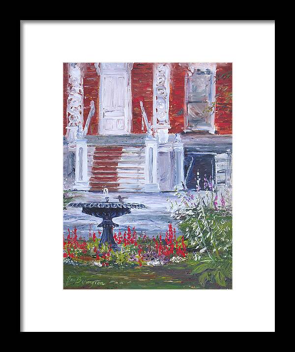 Watertown Framed Print featuring the painting Historical Society Garden by Jan Byington
