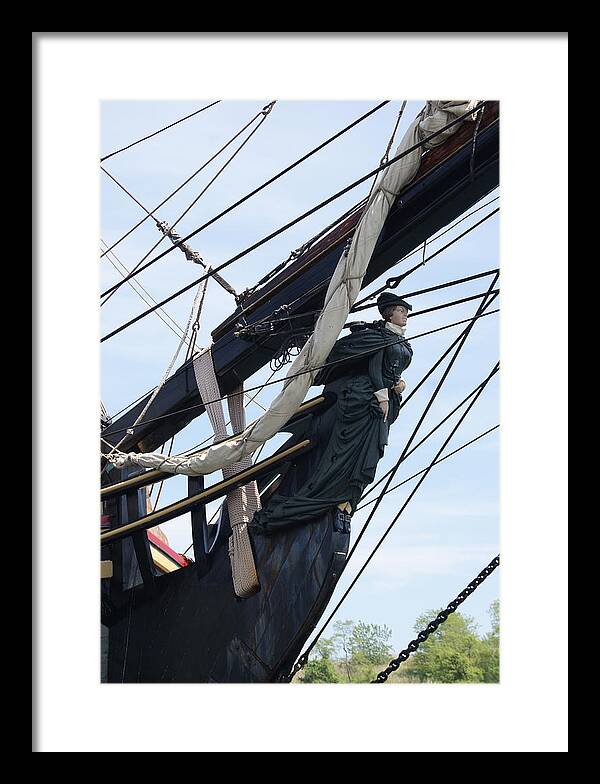 Ship Framed Print featuring the photograph HMS Bounty Ship Figurehead by Margie Avellino