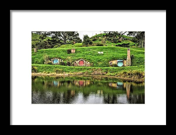 Photograph Framed Print featuring the photograph Hobbit by the Lake by Richard Gehlbach