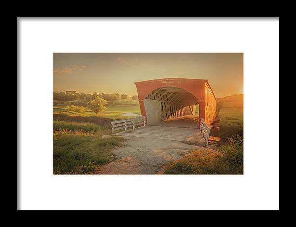 Hogback Bridge Framed Print featuring the photograph Hogback Covered Bridge by Susan Rissi Tregoning
