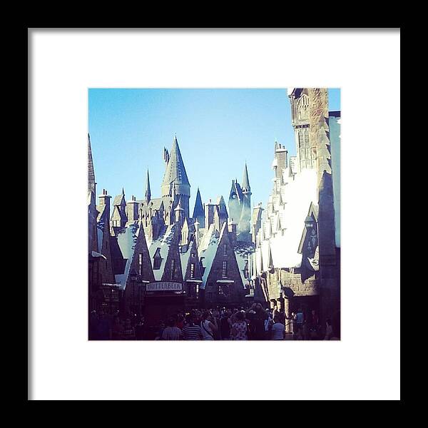 Summer Framed Print featuring the photograph #hogsmeade #hogwarts #hp #harry #potter by Saskia Joens