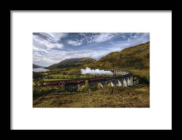 Steam Train Framed Print featuring the photograph Hogwarts Express by Vytenis Malisauskas