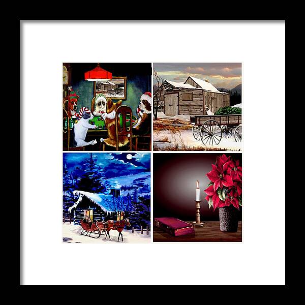 Love Framed Print featuring the painting Holiday Greetings by Ron Chambers