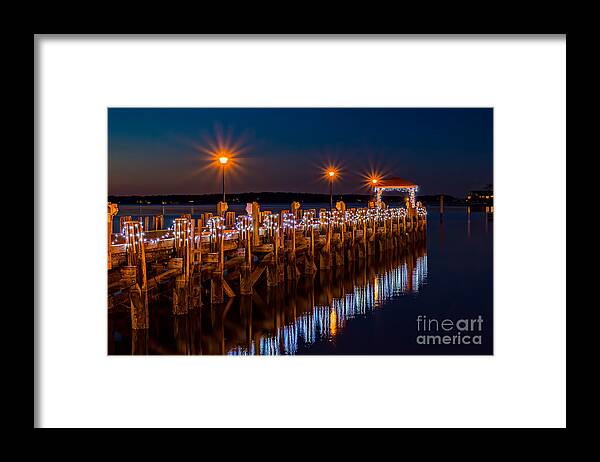 Northport Framed Print featuring the photograph Holiday on the Docks by Alissa Beth Photography