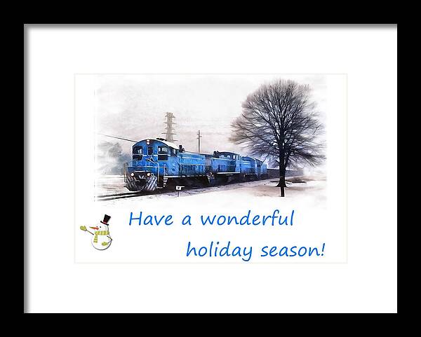 Holiday Framed Print featuring the photograph Holiday Train by Joseph C Hinson