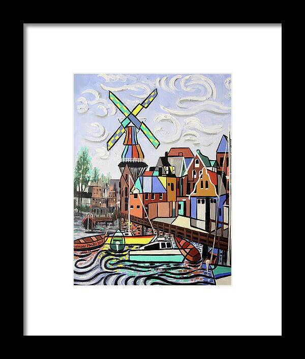 Holland Framed Print featuring the painting Holland Not Just Tulips And Windmills by Anthony Falbo