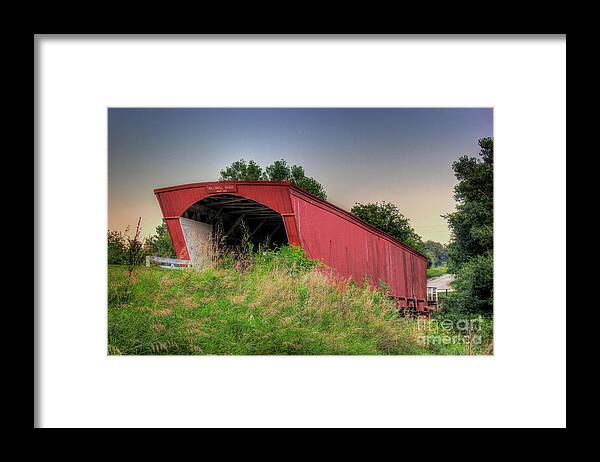 Bridges Of Madison County Framed Print featuring the photograph Holliwell Covered Bridge by Thomas Danilovich