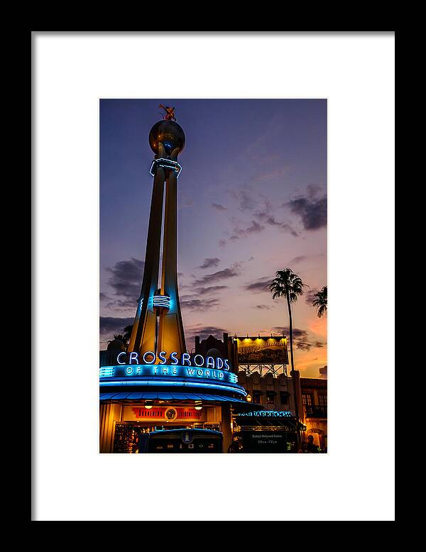 Disney Framed Print featuring the photograph Hollywood Studios Sunset by Chris Bordeleau