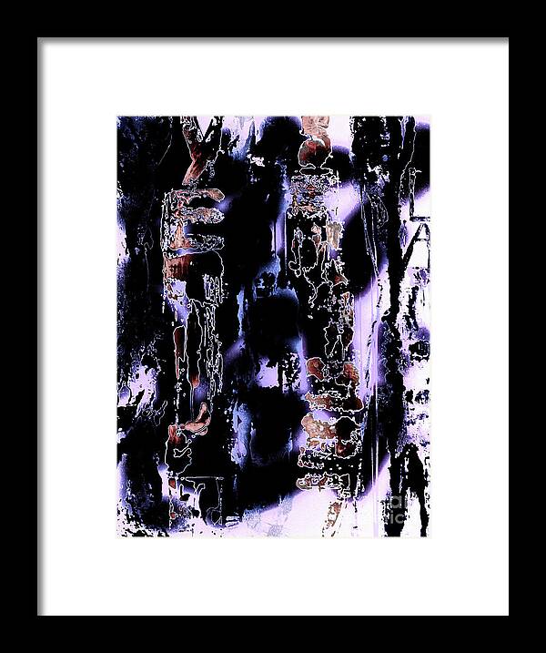 A-fine-art-painting-abstract Framed Print featuring the painting Hollywood the After Party by Catalina Walker